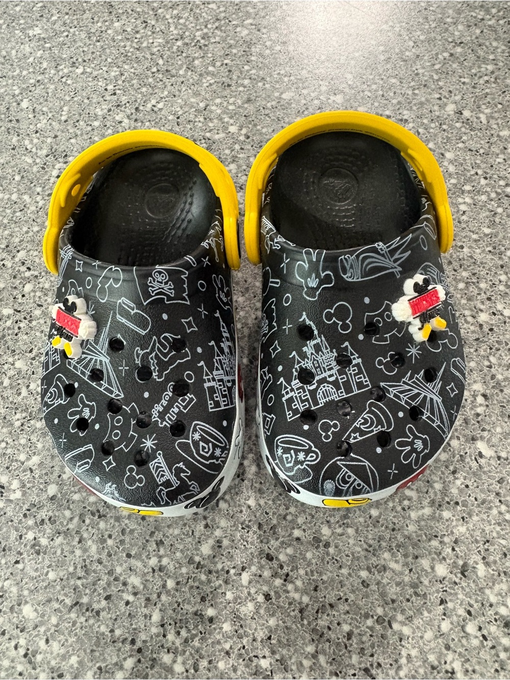 Crocs Disney Mickey Mouse light up Toddler Classic Clog with Yellow Strap